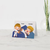 空手の子供はNotecard感謝していしています サンキューカード (正面)