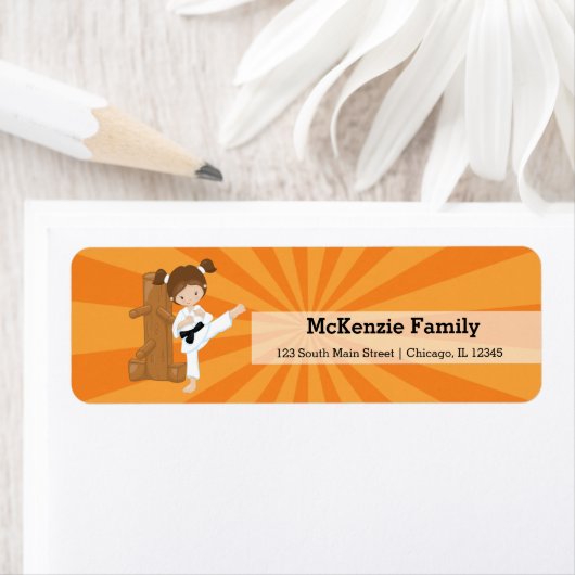 空手の子供 ラベル (インサイチュ)