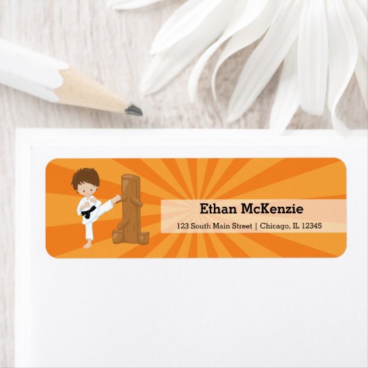 空手の子供 ラベル (インサイチュ)