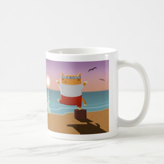 空手の子猫! コーヒーマグカップ (右)