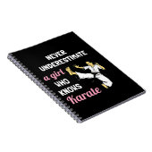 空手の少女Gを知っている少女を決して過小評価しない ノートブック (右側)