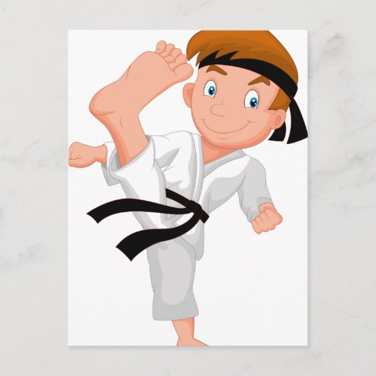 空手の少年 ポストカード (正面)
