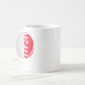 空手の師範代の格好 日本の空手のデザイン コーヒーマグカップ (正面左)