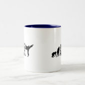 空手の恋人の道場の訓練のギフト ツートーンマグカップ (中央)