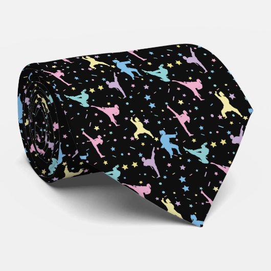 空手の抽象的な星 スパークル ネクタイ (ロール)