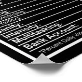 空手の母の栄養事実 ポスター (角)