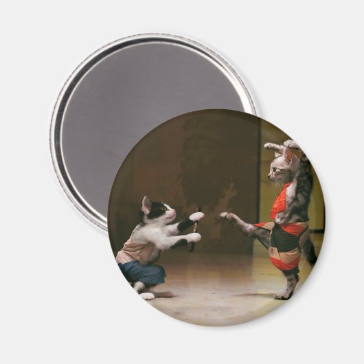 空手の猫 マグネット (正面/裏面)