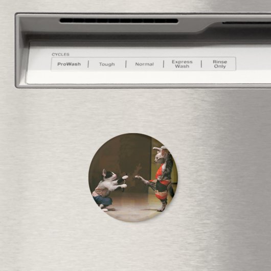 空手の猫 マグネット (インサイチュ (食洗機))