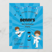 空手の誕生日パーティーへの招待 シーズンカード (正面/裏面)