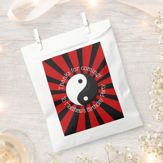 空手の誕生日パーティー好意バッグ フェイバーバッグ (クリップ留めされた状態)