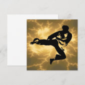 空手の誕生日パーティー 招待状 (正面/裏面)