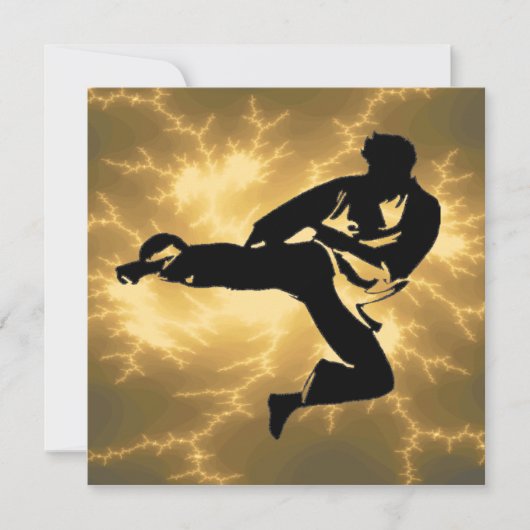 空手の誕生日パーティー 招待状 (正面)