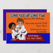 空手の誕生日 招待状 (正面/裏面)