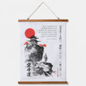 空手の道 - 船越義珍の智慧 吊り下げ型タペストリー (正面)