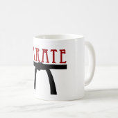 空手の黒帯のマグ コーヒーマグカップ (正面右)