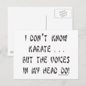 空手のTシャツや贈り物を知らない ポストカード (正面/裏面)