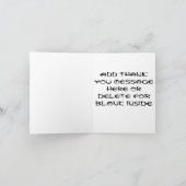 空手はメッセージカード感謝していしています サンキューカード (内部)