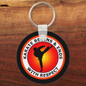 空手は敬遠する キーホルダー (正面)