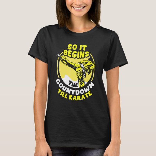 空手までカウントダウンを始める Tシャツ (正面)
