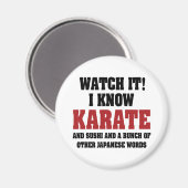 空手を知ってる!そして寿司日本の等 マグネット (正面/裏面)