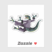 空手を行うラプターのイラストレーション。 シール (シート)