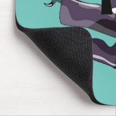 空手を行うラプターのイラストレーション。 マウスパッド (コーナー)