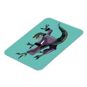 空手を行うラプターのイラストレーション。 マグネット (左側)