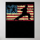 空手アメリカンフラッグ武術アーツ ポスター (正面)