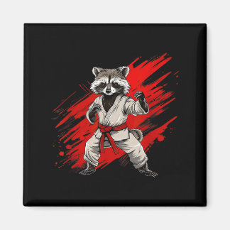 空手アライグマモチーフ テコンドー 柔術 MMA マグネット