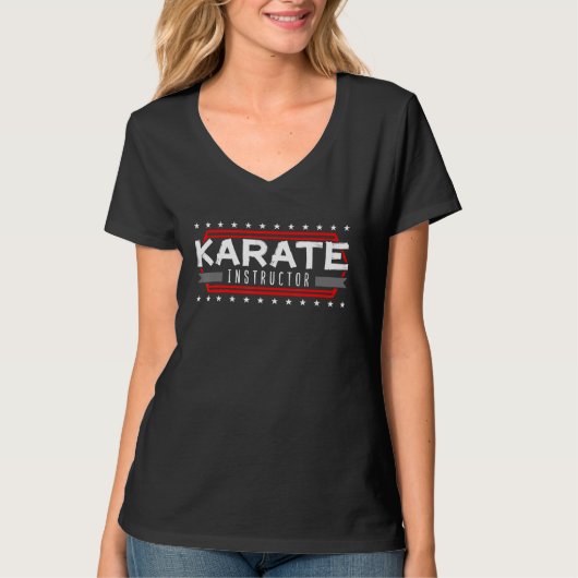 空手インストラクター先生トレーナーカラテカマスター Tシャツ (正面)
