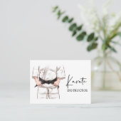 空手インストラクター先生義ビジネスカード 名刺 (スタンド正面)