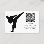 空手インストラクター名刺 名刺 (裏面)