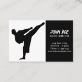 空手インストラクター名刺 名刺 (正面)