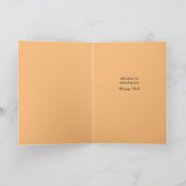 空手オレンジベルトプロモーションおめでとうカード サンキューカード (内部)