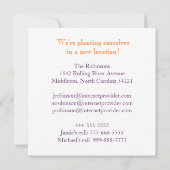 空手カットグラフィックスの住所変更カード 招待状 (裏面)