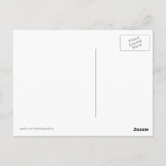 空手カットスノーフレー感謝していクトリオ ポストカード (裏面)