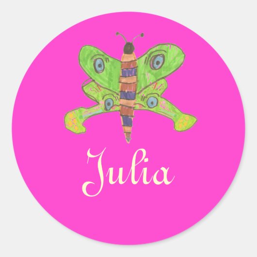 空手カットバタフライID – 宛先… ラウンドシール (正面)