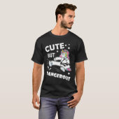 空手ガールおもしろい誕生日ギフトシャツ可愛いがダン Tシャツ (正面フル)