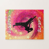 空手ガールキックスターズアンドスワーズレトロ ジグソーパズル (横)