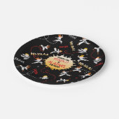 空手ガールキックバースデーパーティー紙プレート ペーパープレート (アングル)