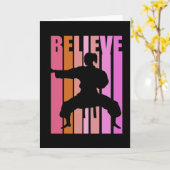 空手ガールズクンフークラフマガ誕生日レトロ カード (黄色い花)