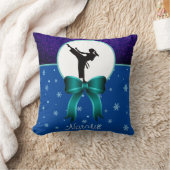 空手ガールズグリッター&ボウスノーフレーク クッション (ブランケット)