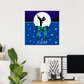 空手ガールズグリッター&ボウスノーフレーク ポスター (ホームオフィス)