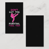 空手ガールポニーテール武術アーツウーマン 名刺 (正面/裏面)