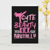 空手ガール カード (黄色い花)