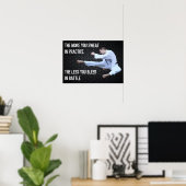 空手キックやる気を起こさせるライフ引用文 ポスター (ホームオフィス)