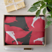 空手キックポーズシルエット武術アーツテーマ 薄葉紙 (ギフト)