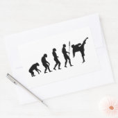 空手キック展開 長方形シール (封筒)