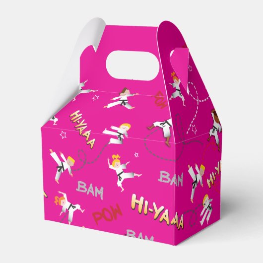 空手キッズチルドレンズバースデーパーティーお気に入りギフトボックス フェイバーボックス (裏面サイド)