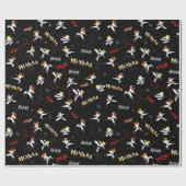 空手キッズテコンドー子供の誕生日パーティギフト ラッピングペーパー (フラット)